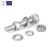Conjunto de Parafusos Sextavados com Cabeça Cilíndrica e Porcas de Aço Inoxidável 304 Sortimento Haste Combinação M2M4M5M6M8M10M12