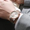 Reloj de pulsera de aleación de banda de acero marca McyKcy pantalla calendario semana venta al por mayor transfronteriza ocio doble calendario reloj de cuarzo