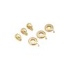 Cor de ouro 14K cobre banhado a ouro real espaçador conta roda conta com argola dividida anel DIY pulseira pulseira acessórios