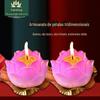 Presente Wish Lotus Vela Buda lâmpada frontal casa sem fumo vela insípida aquecimento da fábrica desejo venda direta borda dourada lâmpada de lótus