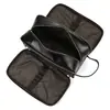 Neceser de Cuero Genuino para Hombres y Mujeres, Cuero Crazy Horse Vintage Bolsa de Cosméticos, Bolsa de Almacenamiento con Forro Impermeable, Neceser