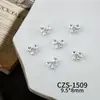 Laço de Liga com Strass para Unhas, Acessórios de Nail Art, Laços Prateados Brilhantes Versáteis para Unhas, Pequenos Acessórios DIY Usáveis