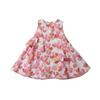 Vestido Estampado de Coração por Toda Parte para Meninas Verão 2026 Nova Moda Vestido Princesa Estiloso para Meninas Pequenas Roupa de Verão para Crianças Pequenas