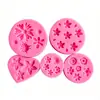Una Variedad de Moldes de Silicona con Forma de Flor para Fondant, Chocolate, Galletas, Pasteles, Yeso de Aromaterapia, Moldes de Decoración de Resina