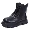 Dr. para Niñas. Botines Cortos Martens 2026 Nuevo Otoño/Invierno para Niños Estilo Británico Botines Individuales para Niños Botas de Cuero Cálidas con Felpa para Niñas