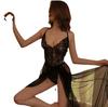 Ropa interior sexy de estilo nuevo europeo y americano para mujer, sexy mono de encaje, falda de malla transparente para la tentación, conjunto de pijama