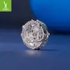 Yinziyun Original Cielo Estrellado Soñador Atrapasueños DIY Accesorios con Cuentas Romántico Meteoro Chapado en Cobre Dorado Blanco Cuentas de Vidrio