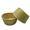 Cesta de bambu cesta de bambu com base cesta de frutas domésticas prato de frutas produtos de bambu artesanais cesta de pão cozido no vapor cesta de sobremesa cesta de bambu