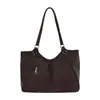 Bolso de ante francés para debajo del brazo para mujer, nuevo modelo 2026, bolso de hombro vintage de gran capacidad, bolso tote mate para el día a día