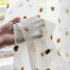 Cortinas de Comercio Exterior Transfronterizo de Amazon, Cortinas Transparentes de Lunares Coloridos con Pompones, Estilo de Gancho y Barra con Anillas Metálicas, Suministro de Producto Terminado
