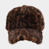 Nova Moda Europeia e Americana Gorro de Pelúcia Leopardo Quente Engrossado Outono e Inverno Outdoor Rua Protetor Solar Boné de Basebol