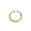 Anillo Dorado Brillante de Zirconia Estilo Francés para Mujer, Anillo de Banda Lisa Ultradelgada, Lujo Ligero, Sensación de Alta Gama, Diseño de Nicho, Anillo para el Dedo Índice