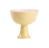Mo Ji amarelo claro Xícara de Chá Cerâmica Delicada Pé Alto Xícara de Degustação de Chá para Casa Jogo de Chá Kung Fu Xícara Única Boca de Flor Xícara Mestre Rosa