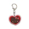 Transfronterizo Nuevo Dibujo Animado 2D Cuero Negro Gato Kt Llavero Acrílico Creativo Colgante para Mochila Estudiantil