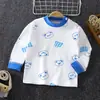 Camiseta de Algodón Puro de Manga Larga para Niños y Niñas, Camiseta Básica Estilo Primavera y Otoño, Camisa de Otoño con Dibujos para Bebé, Top Coreano con Cuello Redondo