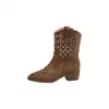 Botas altas huecas estilo europeo y americano Chuyuji para mujer, nuevo modelo de verano 2026, punta fina, tacón grueso, transpirables, adelgazantes, botas largas