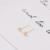 Pendientes de plata de ley S925 chapados en oro auténtico de 18 quilates con forma de aguja de 3/4 mm y abertura para colgar. Accesorios para pendientes DIY.