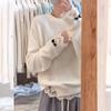 Suéter Jersey de Encaje Estilo Coreano para Mujer Otoño e Invierno Grueso de Alta Gama Estilo Lazy Top Suéter Interior