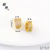 Contas Espaçadoras de Zircônia Inlaid de Ouro de Areia Vietnamita de Longa Duração, Contas com Furo Grande de Diamante Colorido, Atacado de Colares e Pulseiras de Alta Qualidade