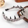 Nueva Diadema de Cuadros Estilo Coreano con Corona Alta, Diadema Antideslizante Dentada, Pinza para el Cabello Espesa y Esponjosa, Diadema para Lavarse la Cara, Accesorio para el Cabello