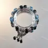 Popular Pulseira Coroa Xuan Yun em Estilo Antigo com Contas Pretas do Rei Fantasma Tai Chi e Laço, Presente para Casais