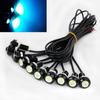 Lámpara ojo de águila 18mm luz LED diurna para coche moto modificada lámpara decorativa con tornillo ultra delgada ladrón marcha atrás