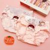 Calzoncillos tipo bóxer de algodón con encaje triangular lindos para niños, Shorts triangulares para niñas, Venta al por mayor, Comercio exterior, Suministro directo