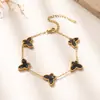 Bestseller transfronterizo: Exquisita pulsera de mariposa, pulsera de acero inoxidable, joyería para la mano, diseño de nicho de lujo ligero, directo del fabricante