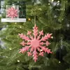 Decoración Navideña Árbol de Navidad Escandinavo Colgante Copo de Nieve Decoración de Hielo y Nieve Navideña Copos de Nieve Coloridos Caja de PVC 10cm