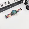 Para Huawei GT4 46MM pulseira de tecido com fivela magnética Samsung Watch4/5/6 pulseira elástica Xiaomi Jiaming