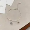 Pulseira de Gato com Sino de Prata Esterlina S925 para Mulheres Design Único de Nicho Elegante Simples Acessível Luxo Estilo Ins Pulseira
