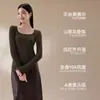 Ropa interior térmica de otoño e invierno para mujer, capa base sin costuras, top de otoño calentado y engrosado, capa base de Tencel Lyocell, top térmico para mujer
