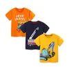 Blusas com Estampa de Desenho Estilo Europeu e Americano 26 Camisetas de Manga Curta de Verão para Crianças Pequenas, Camisetas com Gola Redonda, Atacado de Peça Única