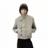 La tienda de Weilang ofrece chaquetas de trabajo estilo retro americano de otoño con hebilla de avión para hombres y mujeres, chaquetas cortas de marca moderna con hombros rectos, adecuadas para parejas