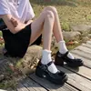 Zapatos Mary Jane de piel para mujer, nueva colección de otoño 2026, de tacón alto, suela gruesa, estilo japonés JK uniform shoes, punta redonda, planos retro