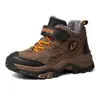 Zapatos de algodón de invierno para niños, forrados de felpa y engrosados para abrigar, botas de algodón grandes estilo Noreste, tallas medianas y grandes para niños, botas de nieve para exteriores con punta de acero