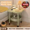 Mesa lateral estilo creme para sala de estar de casa pequena mesa de centro ao lado do sofá mesa pequena simples prateleira de armazenamento armário de cabeceira de ferro forjado