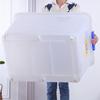Caixa de Armazenamento de Plástico Transparente Espessa, Caixa de Armazenamento Diversos, Organizador de Roupas Doméstico, Caixa de Armazenamento Grande, Armazenamento de Carro