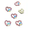 Accesorios para Uñas con Diamantes Rosas de Amor Transparente Portátiles Accesorios para Uñas Satélite de Piedra Tridimensional Accesorios para Uñas con Diamantes Morados Venta al por Mayor