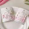 2024 Nuevo Pasador de Amor para el Cabello para Mujer Lindo Rosa Lateral Pinza para Flequillo Pequeño Adorno para la Cabeza Pasador Dopamina