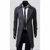 Abrigo de Lana para Hombre Cortavientos Otoño Invierno Estilo Nuevo Chaqueta para Hombre Transfronterizo Comercio Exterior AliExpress Moda Abrigo de Longitud Media para Hombre