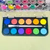 Tintas aquarela sólidas, conjunto de tintas guache para pintura chinesa, pintura aquarela para iniciantes em arte, pintura para crianças do ensino fundamental