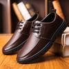 Zapatos de hombre zapatos de cuero de hombre otoño e invierno Nuevos zapatos de Negocios zapatos formales casuales ligeros de suela blanda versátiles simples zapatos de papá