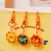 Chaveiro de resina de pastel de nata fofo para bolsa de estudante, acessórios DIY, chaveiro de comida simulada, pingente de brinquedo, pequeno presente