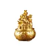Nuevo cuenco del tesoro zodiacal tres en uno color oro arena, un cuenco del tesoro giratorio de la suerte, figura del zodíaco, decoración de escritorio y artesanía