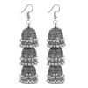Pendientes de Borla de Campana Grande de Tres Capas Bohemios Calientes Transfronterizos Pendientes Retro Exóticos Retro Personalizados Combinan con Todo