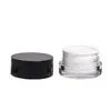 Material de embalaje de plástico de doble capa botella de crema 30G 20g caja de polvo crema para ojos mediana botella de crema con cuchara