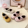 Zapatos de cuero retro estilo coreano para niñas con tiras cruzadas y punta redonda, nuevos zapatos de princesa versátiles de suela blanda para primavera y otoño