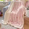 Manta gruesa de doble cara de forro polar con temática de dibujos animados, perfecta para otoño e invierno, hecha de suave forro polar de leche y lana de cordero, ideal como cubierta de sofá o una manta linda y pequeña para una siesta a mediodía.