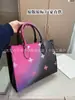 Bolso cruzado de mano con degradado de color selvático, bolsa de compras tipo tote, bolso para mujer